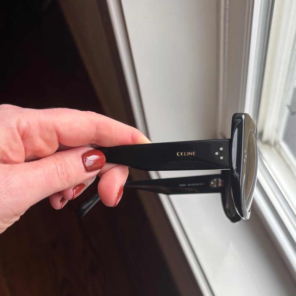 Celine Black Frame Sunglasses with Gray Gradient Lenses - Picture 5 of 8